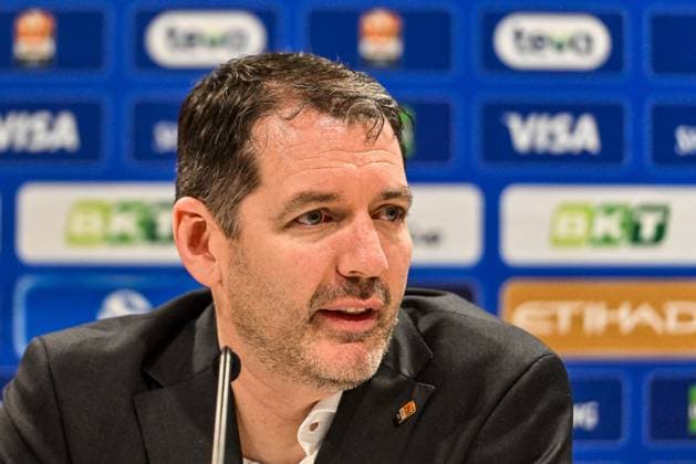 GER, EuroCup, ratiopharm Ulm vs Besiktas GAIN Istanbul 21 10 2025, ratiopharm arena, Neu Ulm, GER, EuroCup, ratiopharm Ulm vs Besiktas GAIN Istanbul, in the picture Ty Harrelson Ulm , Press conference after the match nordphotoxGmbHx xHafner nph00200