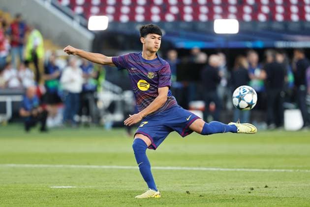Pedro Fernandez (Barcelona), OCTOBER 21, 2025 - Football Soccer : UEFA Champions League League phase match day 3 between FC Barcelona, Barca - Olympiacos FC at the Estadi Olimpic Lluis Companys in Barcelona, Spain. Noxthirdxpartyxsales  aflo_307722864