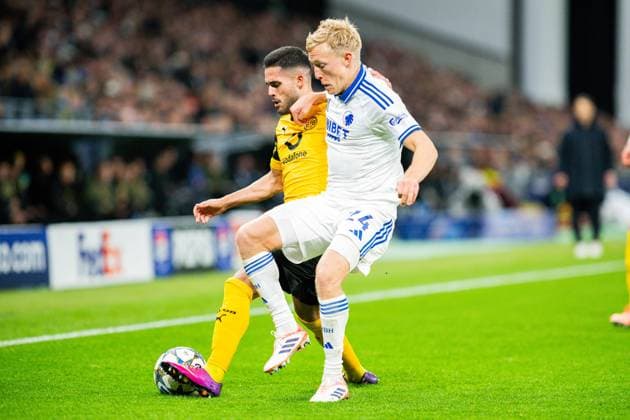 21 10 2025 Football, 2025 2026, Champions League, Matchday 3, FC Copenhagen Borussia Dortmund L R Yan Couto Dortmund , Birger Meling Copenhagen