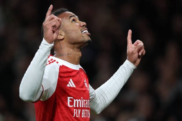 Arsenal FC v Atletico de Madrid - UEFA Champions League 2025 26 League Phase MD3 Gabriel of Arsenal celebrates 1st goal during the UEFA Champions League 2025 26 League Phase MD3 match between Arsenal FC and Atletico de Madrid at Arsenal Stadium on October 21, 2025 in London, England. London Arsenal Stadium England United Kingdom Copyright: xNealxSimpson Sportsphoto APLx 14139322