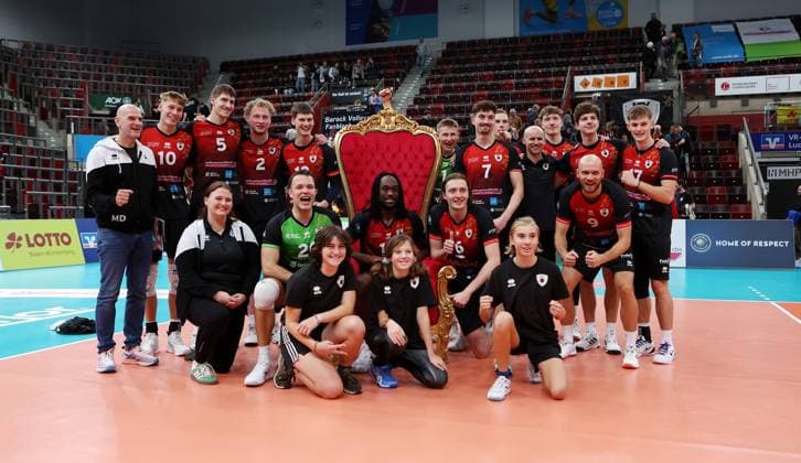 BAU 21 10 2025 Ludwigsburg Volleyball Barock Volleys MTV Ludwigsburg vs SVG Lüneburg, team photo Ludwigsburg