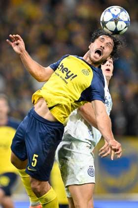Royale Union Saint-Gilloise v Inter Milan - UEFA Champions League BRUSSELS, BELGIUM - OCTOBER 21 : Mac Allister Kevin defender of Union Saint-Gilloise in action during the UEFA Champions League 2025 26 League Phase MD3 match between Royale Union Saint-Gilloise and Inter Milan on October 21, 2025 in Brussels, Belgium, 21 10 2025 Brussels Belgium  Copyright: xNicoxVereeckenx