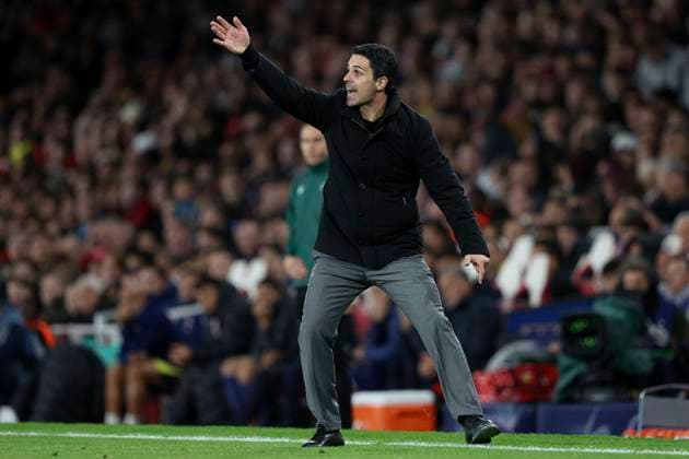 Arsenal FC v Atletico de Madrid - UEFA Champions League 2025 26 League Phase MD3 Mikel Arteta, Manager of Arsenal on the side line during the UEFA Champions League 2025 26 League Phase MD3 match between Arsenal FC and Atletico de Madrid at Arsenal Stadium on October 21, 2025 in London, England. London Arsenal Stadium England United Kingdom Copyright: xNealxSimpson Sportsphoto APLx 14139345