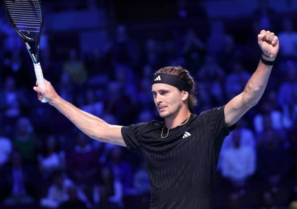 TENNIS - ATP, Tennis Herren Erste Bank Open VIENNA,AUSTRIA,21.OCT.25 - TENNIS - ATP World Tour, Erste Bank Open. Image shows the rejoicing of Alexander Zverev (GER).  GEPAxpictures xWalterxLuger