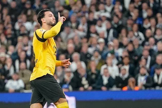 Ramy BensebaÃ¯ni (Borussia Dortmund) celebrates after scoring his team s second goal during the UEFA Champions League 2025 26 League Phase MD3 match between F.C. Copenhagen and Borussia Dortmund at Parken Stadium on October 21, 2025 in Copenhagen, Denmark. (Photo by Alex Gottschalk DeFodi Images) Ramy Bensebaïni Borussia Dortmund celebrates after scoring his team s second goal during the UEFA Champions League 2025 26 League Phase MD3 match between F C Copenhagen and Borussia Dortmund at Parken Stadium on October 21, 2025 in Copenhagen, Denmark Photo by Alex Gottschalk DeFodi Images