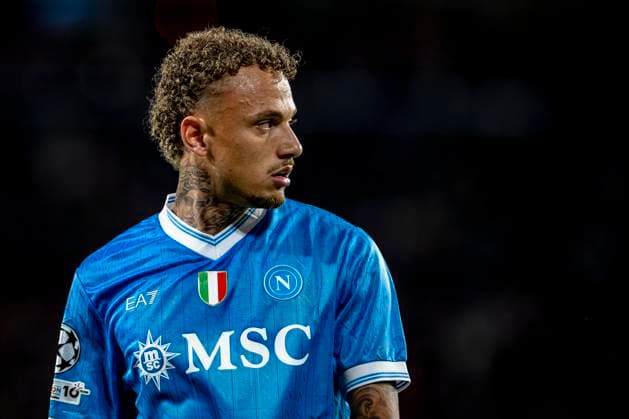 SSC Napoli forwarder Noa Lang during the match PSV Eindhoven vs SSC Napoli at the Philips stadium for the Champions League - League phase - Matchday 3 season 2025-2026 in EINDHOVEN, Netherlands on 21 oktober 2025, (photo by Stefan Koops EYE4images DeFodi Images) SSC Napoli forwarder Noa Lang during the match PSV Eindhoven vs SSC Napoli at the Philips stadium for the Champions League League phase Matchday 3 season 2025 2026 in EINDHOVEN, Netherlands on 21 oktober 2025, photo by Stefan Koops EYE4images DeFodi Images