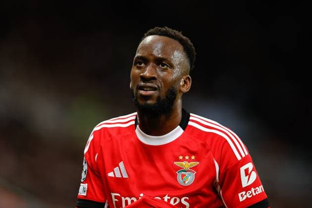 21st October 2025; St James Park, Newcastle, England; UEFA Champions League Football, Newcastle United versus Benfica; Dodi Lukebakio of Benfica  CraigxCowan
