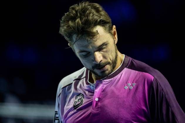 21st October 2025; St. Jakobshalle, Basel, Switzerland; 2025 ATP, Tennis Herren Swiss Indoor Tennis Day 3; Stan Wawrinka (SUI) in action during the match against Miomir Kecmanovic (SRB) in the first round  DavidxEmm