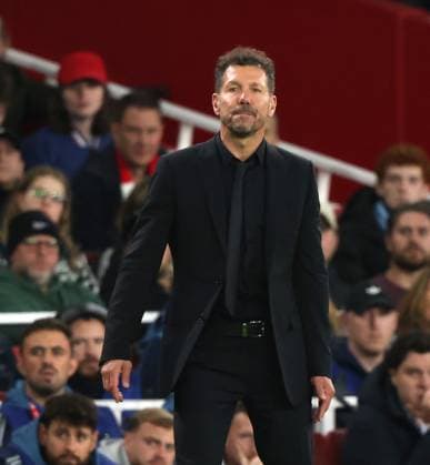 Diego Simeone (Atletico Madrid manager) at the Arsenal v Atletico Madrid UEFA Champions League match, at the Emirates Stadium, London, UK on 21st October, 2025. 