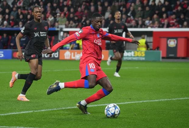 FOOTBALL - CHAMPION LEAGUE - BAYER 04 LEVERKUSEN - PARIS SAINT GERMAIN 10 Ousmane Dembele of Paris Saint Germain During the 3rd day of the Champions League between Bayer 04 Leverkusen and Paris Saint Germain on October 21, 2025 at the BayArena in Leverkusen, Germany - photo Laurent Lairys PSNEWZ LeverkusenGermany  Copyright: xLaurentxLairysx