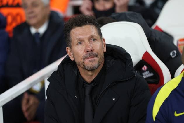 Atletico de Madrid manager Diego Pablo Simeone during the UEFA Champions League match between Arsenal and Atlético de Madrid at Emirates Stadium in London, England (Photo by Alexander Canillas Sports Press Photo) Copyright: xAlexanderxCanillas SPPx Sportspressphoto_SPR46005