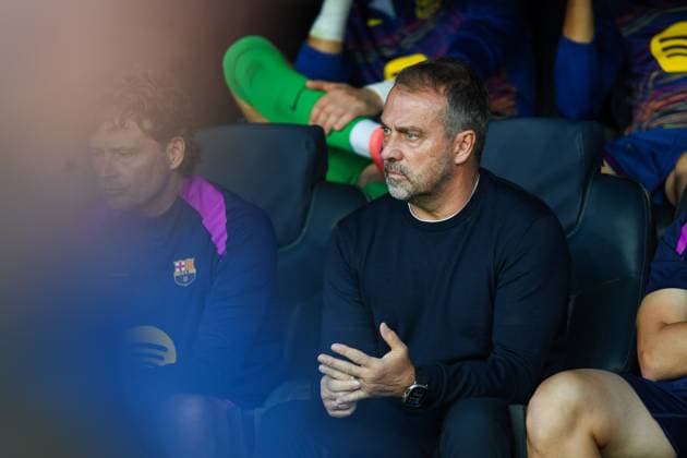 FC Barcelona, Barca v OLIMPIACOS FC OLIMPIC STADIUM LLUIS COMPANYS. MONTJUIC,BARCELONA. October 21,2025 FC BARCELONA vs OLIMPIACOS FC October 21,2025 Hansi Flick head coach of FC Barcelona during the soccer match corresponding to the third match of the group stage of the UEFA Champions League between FC Barcelona and Olimpiacos FC at Olimpic Stadium Lluis Companys of MontjuÃ¯c in Barcelona, Spain. Barcelona ESP Copyright: xS.xRosx