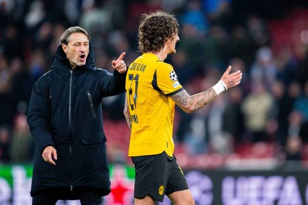 21 10 2025 Football, 2025 2026, Champions League, Matchday 3, FC Copenhagen Borussia Dortmund L R Niko Kovac Coach Dortmund , Fabio Silva Dortmund