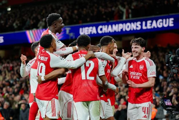 Arsenal v Athletico Madrid Champions League 2025 26 League Stage Arsenal v Athletico Madrid Emirates Stadium. Gabriel of Arsenal scores and celebrates 1-0. 21.10.2025  Copyright: xMarcxAsplandx NINTCHDBPICT001032883067