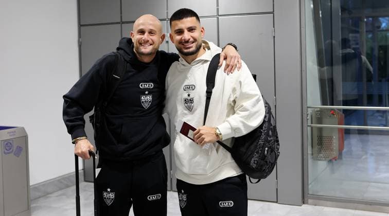 Football, EL, VfB Stuttgart departure to Istanbul