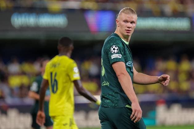 CALCIO - UEFA Champions League - Villarreal CF vs Manchester City Erling Haaland ( 9 - Manchester City) during Villarreal CF vs Manchester City , UEFA Champions League football match in Vila-real, Spain, October 21 2025 Vila-real Spain  Copyright: xIPAxSport ABACAx