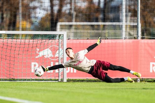 SOCCER - UEFA EL, RBS vs Ferencvaros SALZBURG,AUSTRIA,22.OCT.25 - SOCCER - UEFA Europa League, Red Bull Salzburg vs Ferencvaros Budapest, preview, training RBS. Image shows Christian Zawieschitzky (RBS).  GEPAxpictures xJulioxArellano