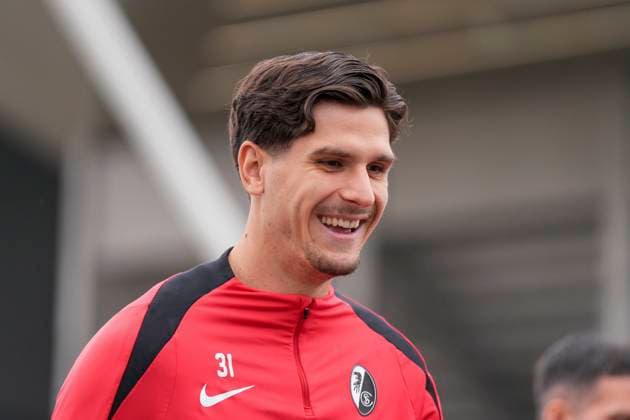 Igor Matanovic SC Freiburg, 31 , last media training session of SC Freiburg before the third Europa League match in the league phase, Germany, Football, UEFA Europa League, Matchday 3, 2025 2026, SC Freiburg vs FC Utrecht, 22 10 2025, last media training session of SC Freiburg before the third Europa League match in the league phase, Europa Park Stadion, Freiburg, Germany Freiburg Europa Park Stadion Baden Württemberg Germany Copyright: xArnexAmbergx