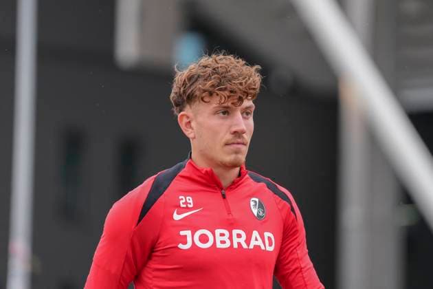 Philipp Treu SC Freiburg, 29 , last media training session of SC Freiburg before the third Europa League match in the league phase, Germany, Football, UEFA Europa League, Matchday 3, 2025 2026, SC Freiburg vs FC Utrecht, 22 10 2025, last media training session of SC Freiburg before the third Europa League match in the league phase, Europa Park Stadion, Freiburg, Germany Freiburg Europa Park Stadion Baden Württemberg Germany Copyright: xArnexAmbergx