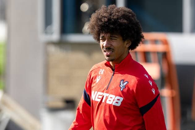 Crystal Palace 22 10 2025. Press and training Crystal Palace defender Chris Richards (26) during the training session and press conference, PK, Pressekonferenz for Crystal Palace at Selhurst Park, London, ahead of their UEFA Conference League England on 22 October 2025. Editorial use only , Copyright: xStephenxFlynnx PSI-23085-0007