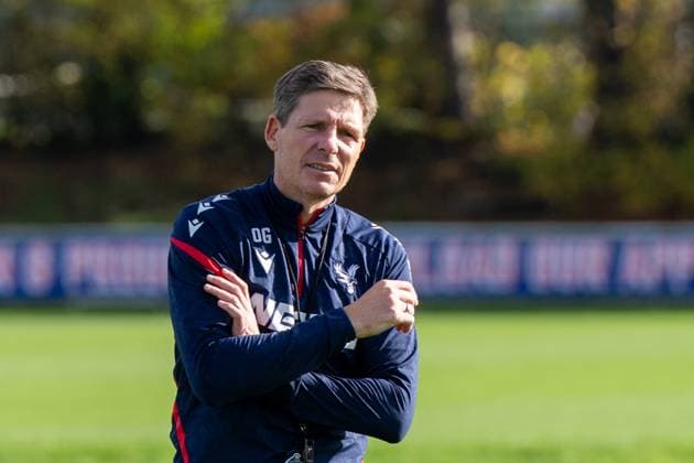 Crystal Palace 22 10 2025. Press and training Crystal Palace manager Oliver Glasner during the training session and press conference, PK, Pressekonferenz for Crystal Palace at Selhurst Park, London, ahead of their UEFA Conference League England on 22 October 2025. Editorial use only , Copyright: xStephenxFlynnx PSI-23085-0035