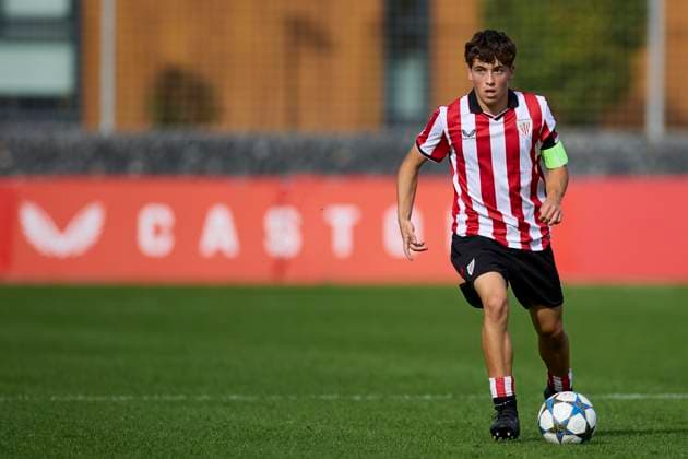 Athletic Club U-19 v Qarabag FK U-19 - UEFA Youth League 2025-26 League Phase MD3 Oier Unamuno of Athletic Club U-19 in action during the UEFA Youth League 2025-26 League Phase MD3 match between Athletic Club U-19 and Qarabag FK U-19 at Lezama on October 22, 2025, in Bilbao, Spain. Bilbao Lezama Basque Country Spain RL_ATHvQFK_CL_000013 Copyright: xRicardoxLarreinax