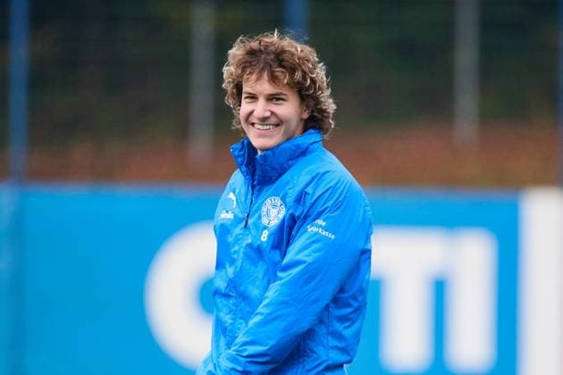 22 10 2025, Football, Men, 2 BL, Season 2025 2026, Training Holstein Kiel John Tolkin back on the pitch after injury Kiel, Projensdorf Projensdorf, Training ground Schleswig Holstein Germany