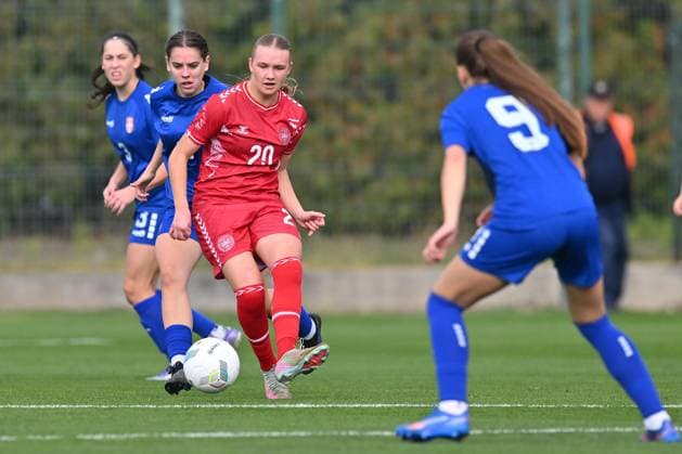 SERBIA U17, U 17 vs DENMARK U17 NIKOLINE NIELSEN football U17 national team, Nationalteam Srbia vs Denmark Evropean championship qualification match at sports center FSS, Stara Pazova 22.10.2025 Foto: FOOTBALL, SERBIA U17, DENMARK U17, European Championship, EM, Europameisterschaft QUALIFICATION Stara Pazova Sports center Stara Pazova Serbia Copyright: xMarkoxMetlas xMNxPressx