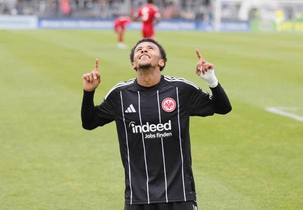 22 10 2025 xphx Dreieich UEFA Youth League 2025 2026 Eintracht Frankfurt Liverpool U19 Goal celebration after the 1-0 goal by Keziah Oteng Mensah Eintracht Frankfurt