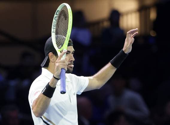 TENNIS - ATP, Tennis Herren Erste Bank Open VIENNA,AUSTRIA,22.OCT.25 - TENNIS - ATP World Tour, Erste Bank Open. Image shows the rejoicing of Matteo Berrettini (ITA).  GEPAxpictures xWalterxLuger