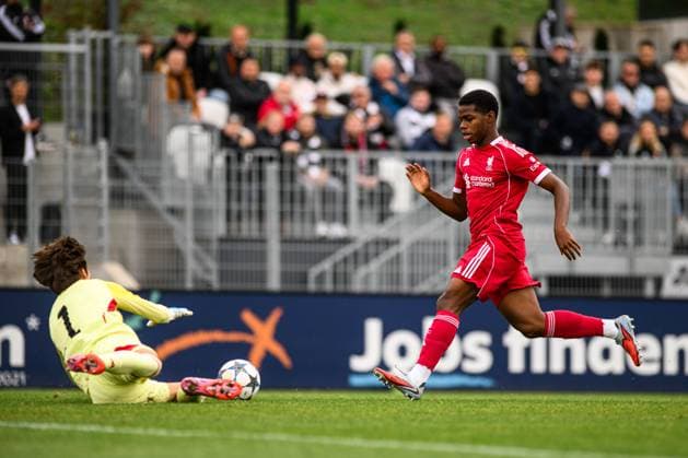 FRANKFURT, GERMANY - 22 OCTOBER, 2025: - UEFA Youth Champions League, match SG Eintracht Frankfurt vs Liverpool FC at Deutsche Bank Park.  Copyright: xx