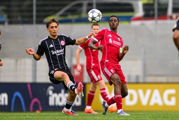 FRANKFURT, GERMANY - 22 OCTOBER, 2025: - UEFA Youth Champions League, match SG Eintracht Frankfurt vs Liverpool FC at Deutsche Bank Park.  Copyright: xx