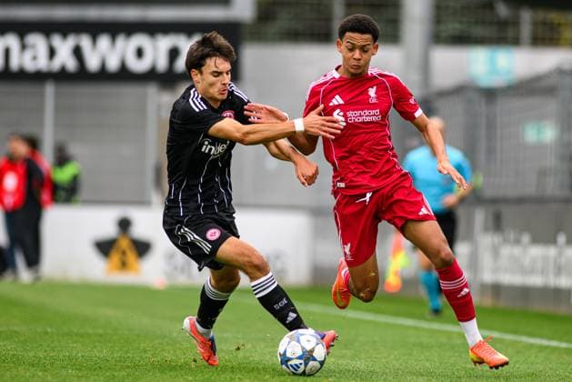 FRANKFURT, GERMANY - 22 OCTOBER, 2025: - UEFA Youth Champions League, match SG Eintracht Frankfurt vs Liverpool FC at Deutsche Bank Park.  Copyright: xx