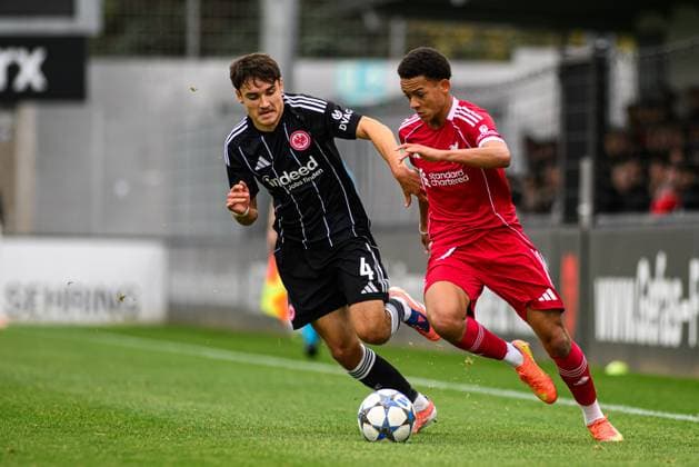 FRANKFURT, GERMANY - 22 OCTOBER, 2025: - UEFA Youth Champions League, match SG Eintracht Frankfurt vs Liverpool FC at Deutsche Bank Park.  Copyright: xx