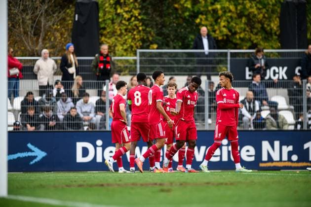 FRANKFURT, GERMANY - 22 OCTOBER, 2025: - UEFA Youth Champions League, match SG Eintracht Frankfurt vs Liverpool FC at Deutsche Bank Park.  Copyright: xx