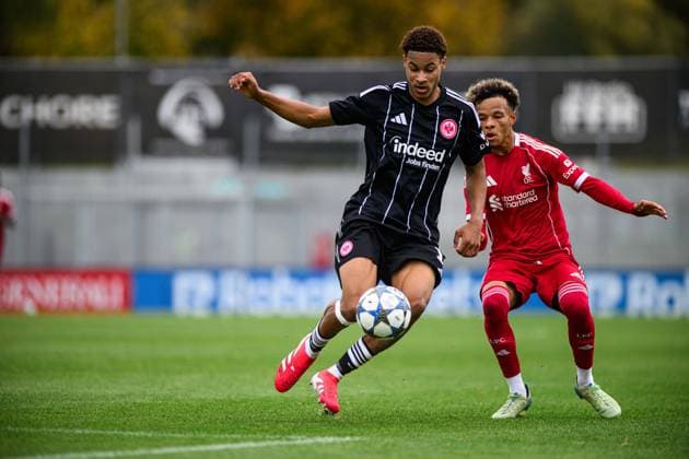 FRANKFURT, GERMANY - 22 OCTOBER, 2025: - UEFA Youth Champions League, match SG Eintracht Frankfurt vs Liverpool FC at Deutsche Bank Park.  Copyright: xx