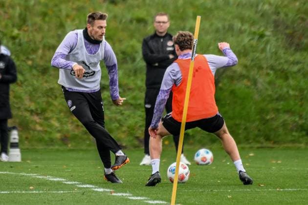 Hauke Wahl Rawley St John Pauli Germany , Hamburg , Training ground at Kollaustrasse , Football , 1 Bundesliga , Training of FC St Pauli