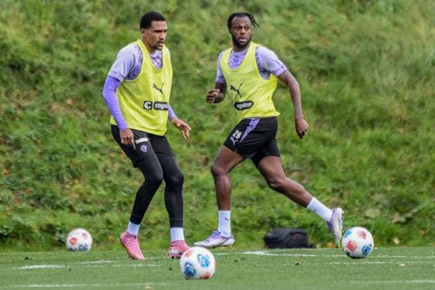 Hountondji Andréas Ricky Jade Jones Pauli Germany , Hamburg , Training ground at Kollaustrasse , Football , 1 Bundesliga , Training of FC St Pauli