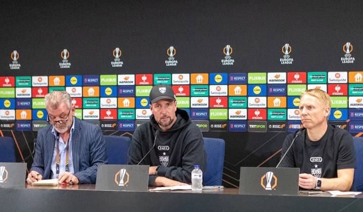 Istanbul , Euro League VfB Stuttgart , press conference and training , center Sebastian Hoeneß