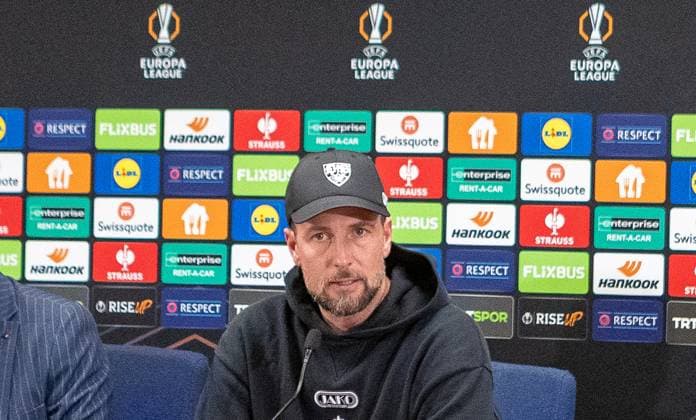 Istanbul , Euro League VfB Stuttgart , press conference and training , center Sebastian Hoeneß