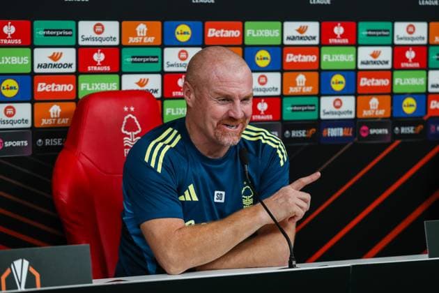 Nottingham Forest New Manager Nottingham Forest Manager Sean Dyche press conference, PK, Pressekonferenz ahead of the Nottingham Forest v FC Porto UEFA Europa League Round 1 match at the City Ground, West Bridgford, England on 22 October 2025 Credit: Lee Keuneke Every Second Media Editorial use only. All images are copyright Every Second Media Limited. No images may be reproduced without prior permission. All rights reserved. Premier League and Football League images are subject to licensing agreements with Football DataCo Limited. see https: www.football-dataco.com Copyright: xIMAGO EveryxSecondxMediax ESM-1632-0034 LeexKeunekex xEveryxSecondxMediax