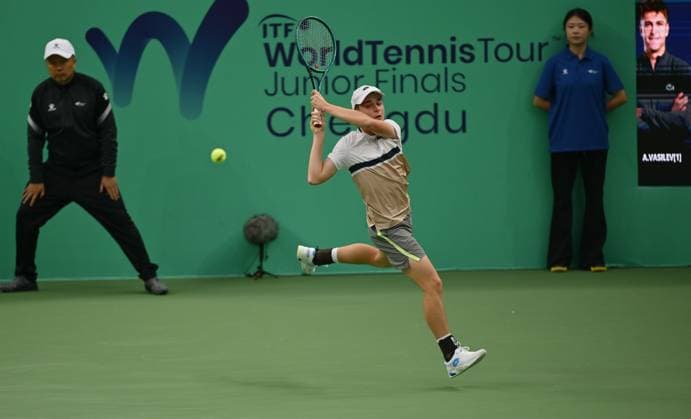 2025 ITF World Tennis Tour Junior Finals Chengdu , China Aleksander Vasilev BUL vs Yannick Theodor Alexandrescou ROU