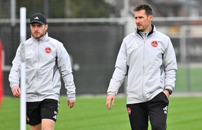 22 10 2025 Soccer 2 Soccer Bundesliga Season 2025 2026 1 FC Nürnberg Nuernberg FCN Club Training Sportfoto Zink xwoxzix Dominik Schmitt Transition Coach 1 FC Nürnberg FCN Miroslav Miro Klose Coach 1 FC Nürnberg FCN