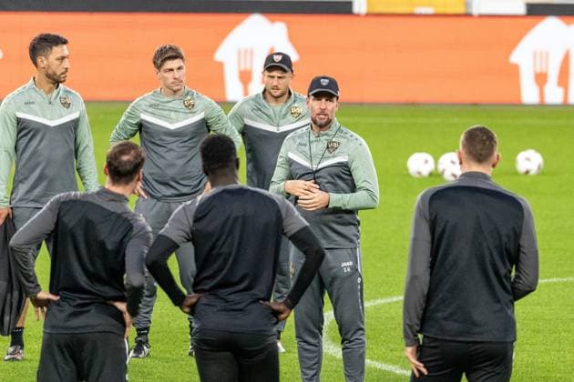 Istanbul , Euro League Fenerbahce vs VfB Stuttgart , Press conference and training , Sebastian Hoeneß