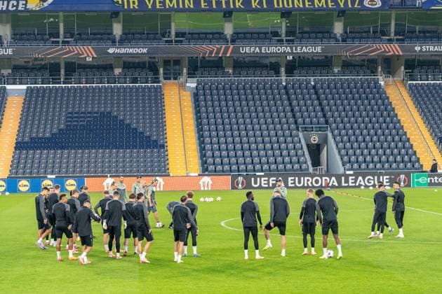 Istanbul , Euro League Fenerbahce vs VfB Stuttgart , Press conference and training , Training overview