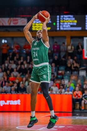 Basketball FIBA Europe Cup, Season 2025 2026, Men, Main Round, Group Stage, 2 Matchday, 22 10 2025, RASTA Vechta Sporting CP Lisabon Malik Morgan 24 Sporting CP at Jumpshot Vechta RASTA Dome Niedersachsen Germany