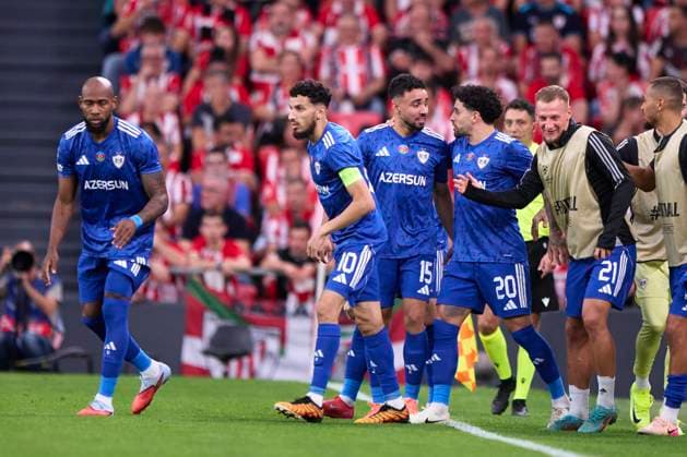 ESP: Athletic Club - Qarabag FK,. UEFA Champions League. Matchday 3. Leandro Andrade of Qarabag FK celebrates after scoring the 0-1 during the UEFA Champions League match, between Athletic Club and Qarabag FK, matchday 3, played at San Mames Stadium on October 22, 2025 in Bilbao, Spain. kpng Copyright: xCesarxOrtizx xPRESSINx PS_241022_ATH_QAR_2526_002