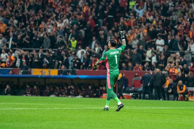 Galatasaray AS V FK Bodo Glimt - UEFA Champions League 2025 26 League Phase MD3 Ugurcan Cakir of Galatasaray SK celebrates his team s first goal during the UEFA Champions League match between Galatasaray and Bodo Glimt at the Rams Park in Istanbul, Turkey, on October 22, 2025. Istanbul Istanbul Turkey  Copyright: xYagizxGurtugx originalFilename:gurtug-galatasa251022_npXBy.jpg