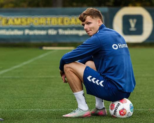 Philipp Hercher 1 FC Magdeburg,27 2 Soccer Bundesliga Season 2025 2026 Training 1 FC Magdeburg at the Avnet Arena in Magdeburg Soccer,Man,Men,Germany,22 10 2025