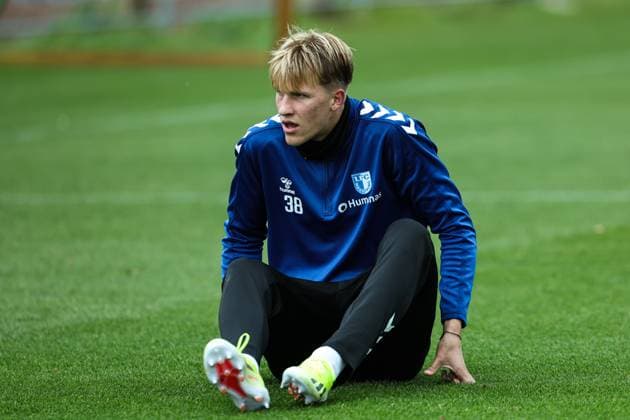 Luka Hyryläinen 1 FC Magdeburg,38 2 Soccer Bundesliga Season 2025 2026 Training 1 FC Magdeburg at the Avnet Arena in Magdeburg Soccer,Man,Men,Germany,22 10 2025